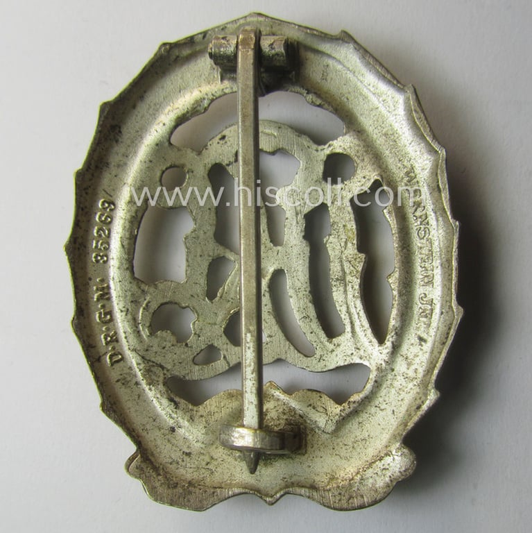 Scarcely seen, 'Reichssportabzeichen DRL für Kriegsversehrten' (or: DRL sports'-badge as was specifically intended for the war-disabled) being an example that is nicely maker- (ie. 'Wernstein - Jena'-) marked on its back