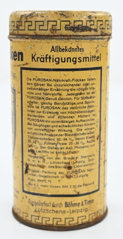 German Third Reich Era Tin Can of Tonic