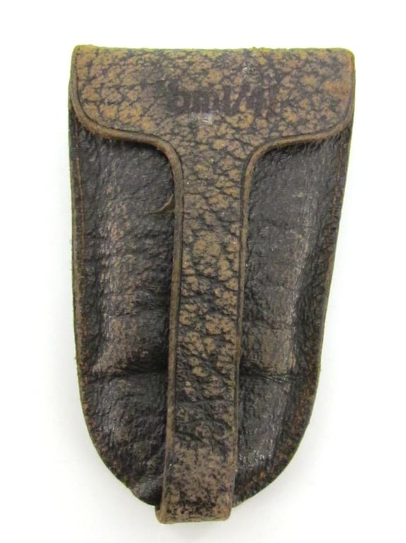 German leather cleaning cloth in pouch Marked bml41