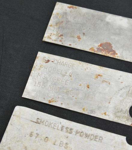 US WW2 Gun-powder Bag-tags