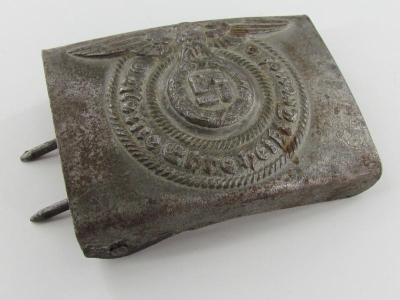 Unmarked Steel Waffen-SS buckle by Overhoff