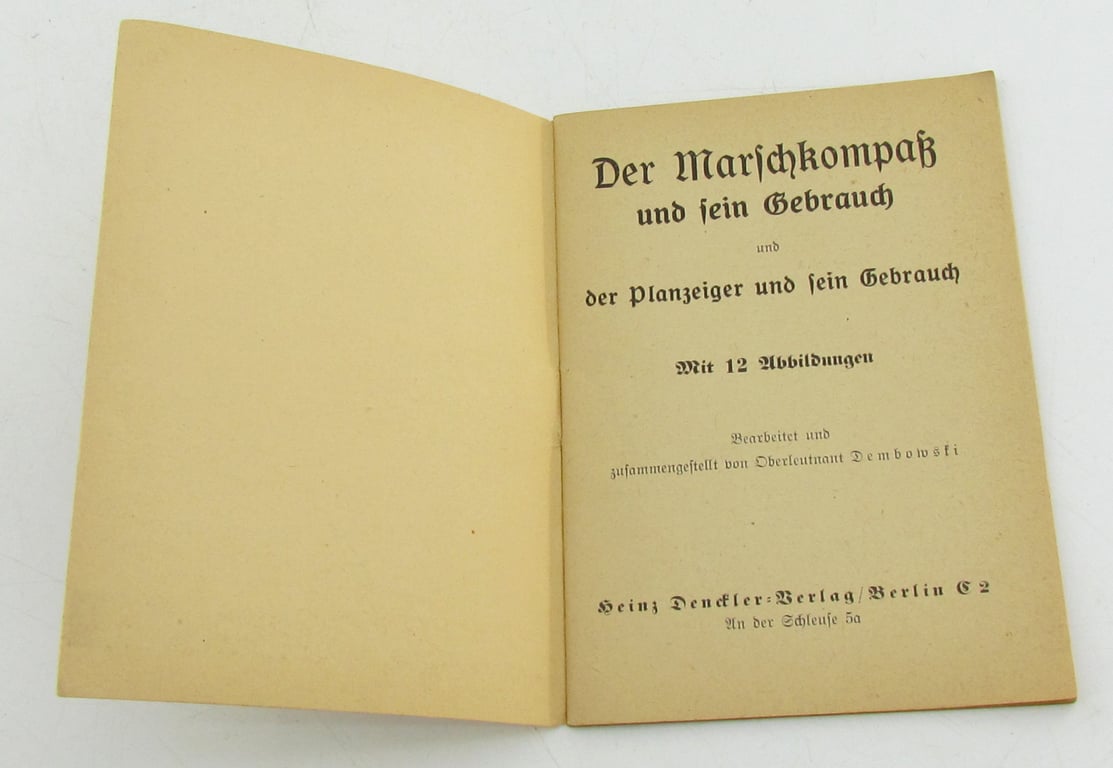 Booklet Hitler Youth : " Der Marschkompaß" und sein Gebrauch"