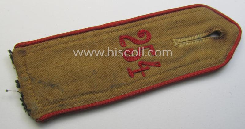 Single, early-pattern 'Allgemeine-HJ' (ie. 'Hitlerjugend') shoulderstrap: 'Hitlerjunge Bann 254' (Bann 254 = Bann Büdingen/Wetterau)