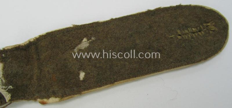 Single, 'Organisation Todt' (ie. 'OT'-) related, mid- (ie. later-) war period, NCO-type shoulderstrap as was intended for - and clearly used by! - an: 'OT-Truppführer' (ie. 'Unteroffizier')