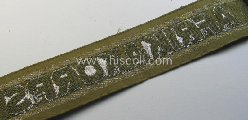 Superb, 'BeVo'-like cuff-title (ie. 'Ärmelstreifen') entitled: 'Afrikakorps' being a presumably issued but simply never worn example that comes in an overall very nice- (ie. non-shortened- and never tunic-attached-), condition