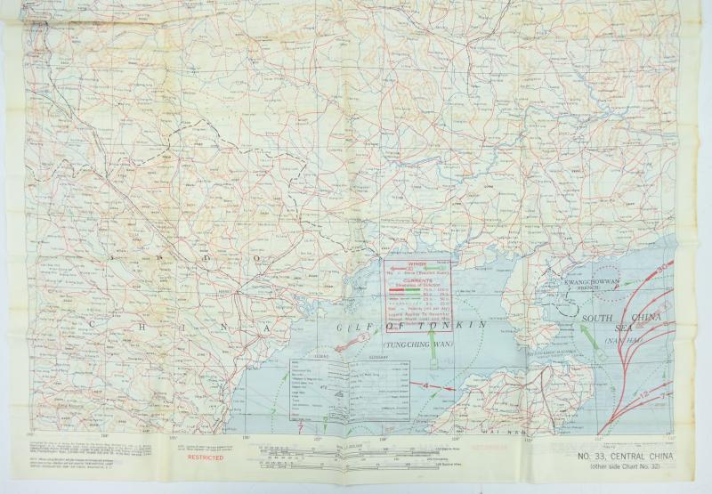USAAF WW2 Escape Map 'French Indo China'