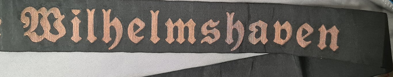 Kriegsmarine "Kraftfahrkompanie Wilhelmshaven" Cap tally