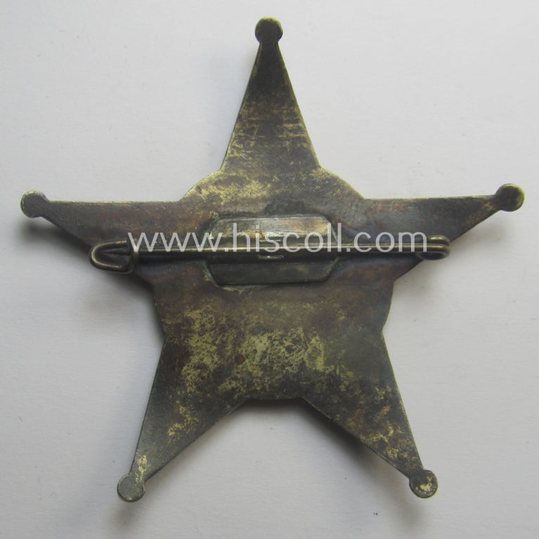 Superb - and scarcely encountered! - WWI-era, Turkish award being an: 'Eiserner Halbmond' (also known as: 'Stern von Gallipoli') being a luxurious, single-pieced example as was executed in typical silvered, enamelled metal (ie 'Buntmetall')