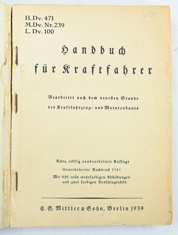 German WH Motorcyclist Manual