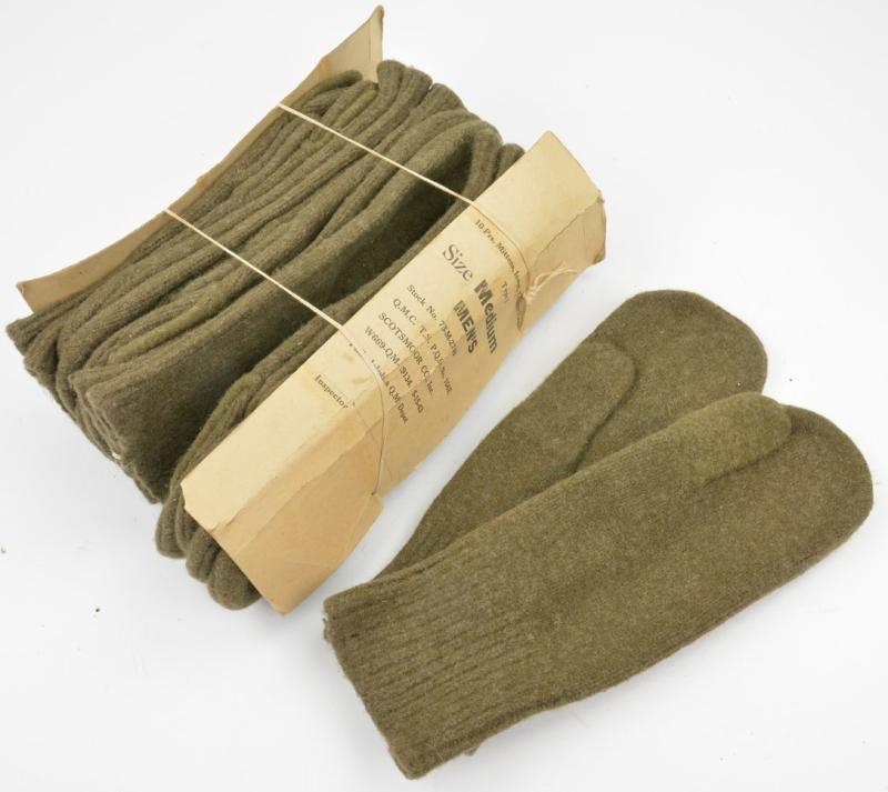 US WW2 Wool Insert, Trigger, Mittens