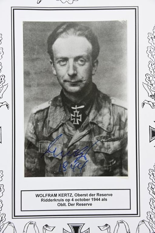 Signature of Wehrmacht Heer KC Recipient 'Wolfram Kertz'
