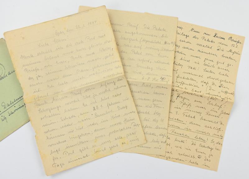 German Waffen-SS Feldpost Letter with Envelop