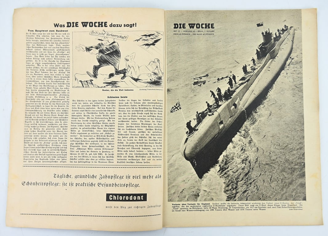 German Third Reich Magazine 'Die Woche' 1943