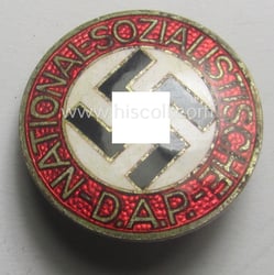 'N.S.D.A.P.'-membership-pin- ie. party-badge (or: 'Parteiabzeichen') showing the makers'-designation:...
