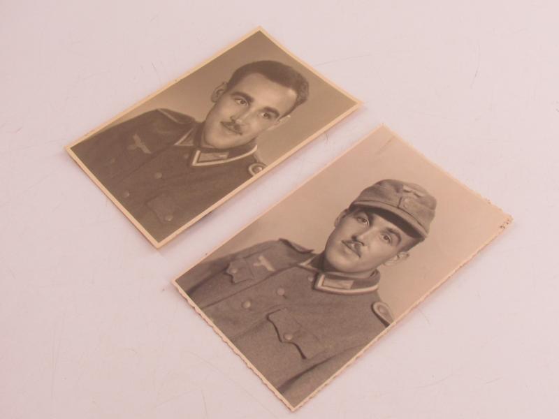 2x Portrait Photo of a Wehrmacht Soldier