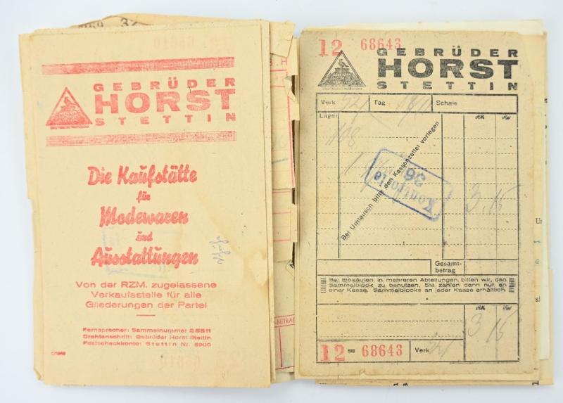 German Third Reich Paper Document set 'Stettin'