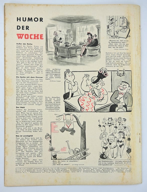 German Third Reich Magazine 'Die Woche' 1943