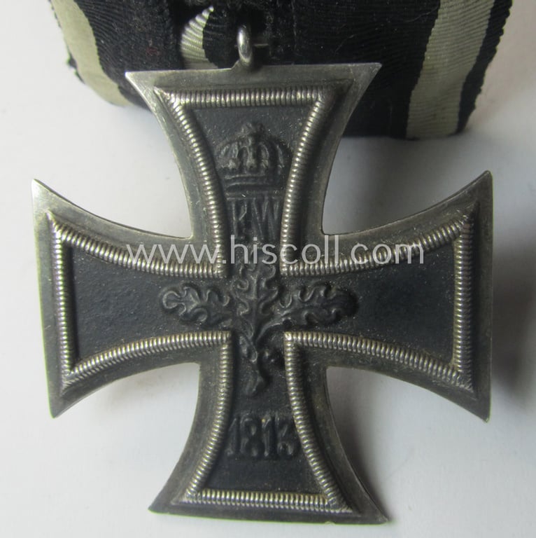 'Einzelspange' (being of the non-detachable-pattern) showing a WWI-period: 'EK II. Klasse' (or: iron cross second class)