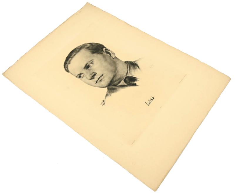 German Portrait Print/Litho of Baldur von Schirach by K.J.Böhringer