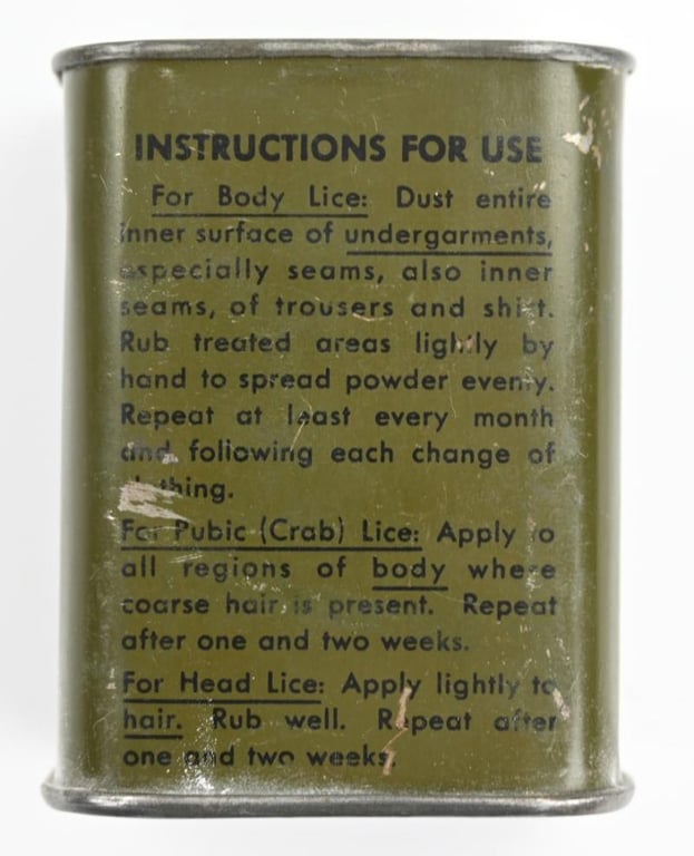 US WW2 Insect louse Powder