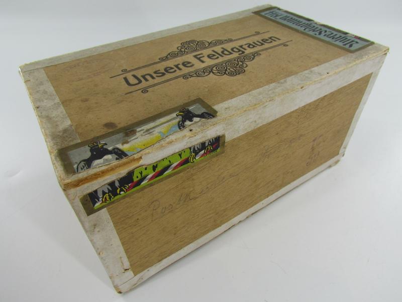 WW1 Unsere Feldgrauen Cigar Box ....Rare !!