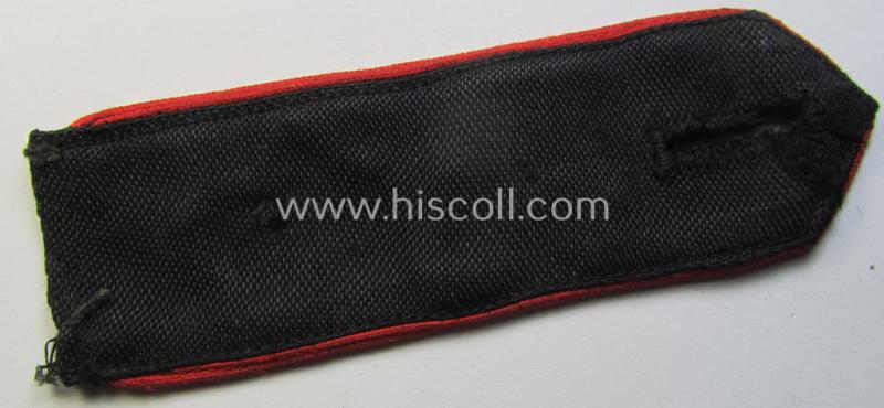 Single - and just moderately worn - bright-red-piped so-called: 'Allgemeine-HJ'-shoulderstrap as intended for a: 'HJ-Junge' who served within the 'Bann 233' (233 = 'Bann Gladbach-Rheydt' situated in the 'Gebiet West Ruhr-Niederrhein')