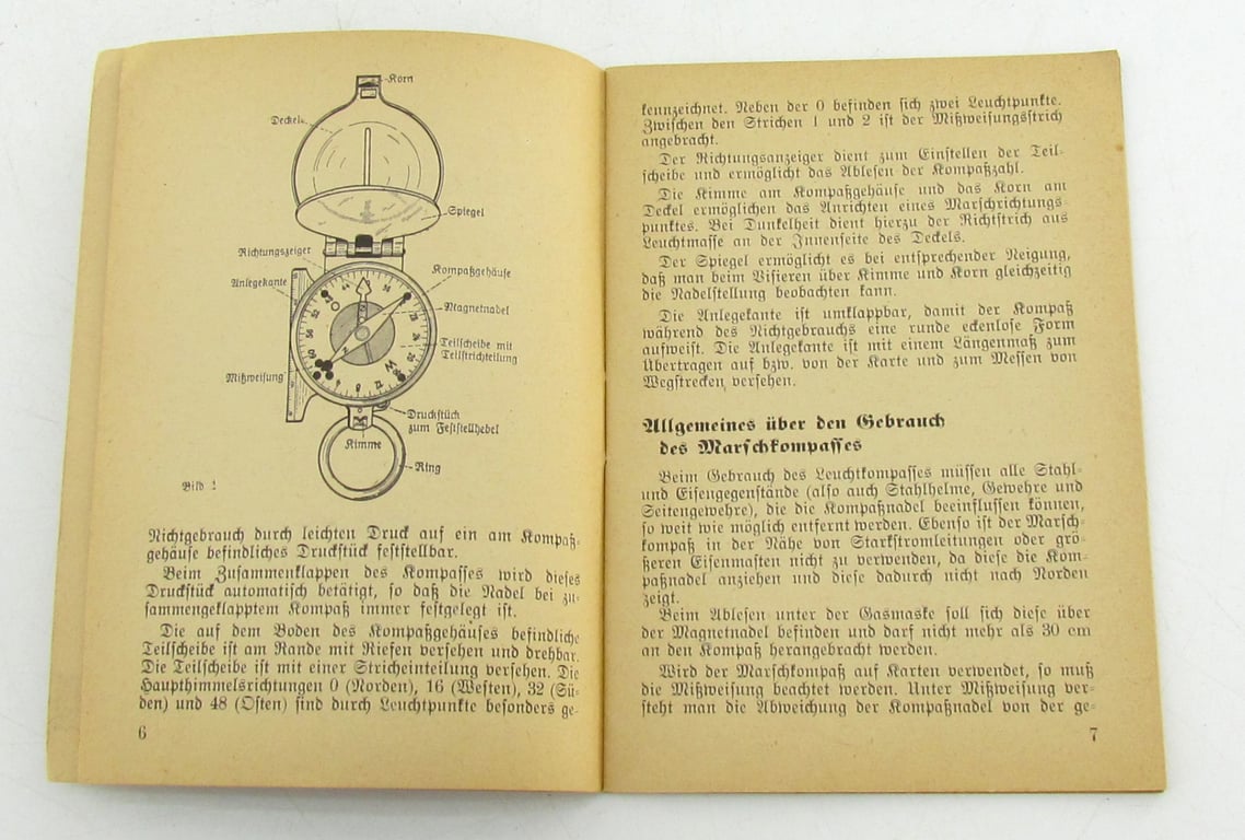 Booklet Hitler Youth : " Der Marschkompaß" und sein Gebrauch"