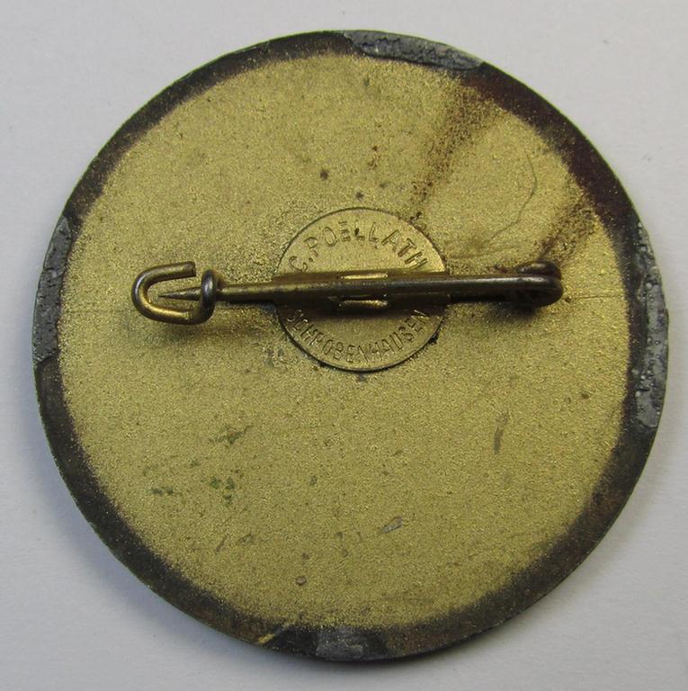 Neat, multi-coloured enamelled - and truly very detailed! - so-called: 'Gauleistungsabzeichen 1942 in Gold des Standschützenverbandes Tirol-Vorarlberg' (as was awarded for the 'K.K.-Gewehr' ie. 'Klein Kaliber-Gewehr')