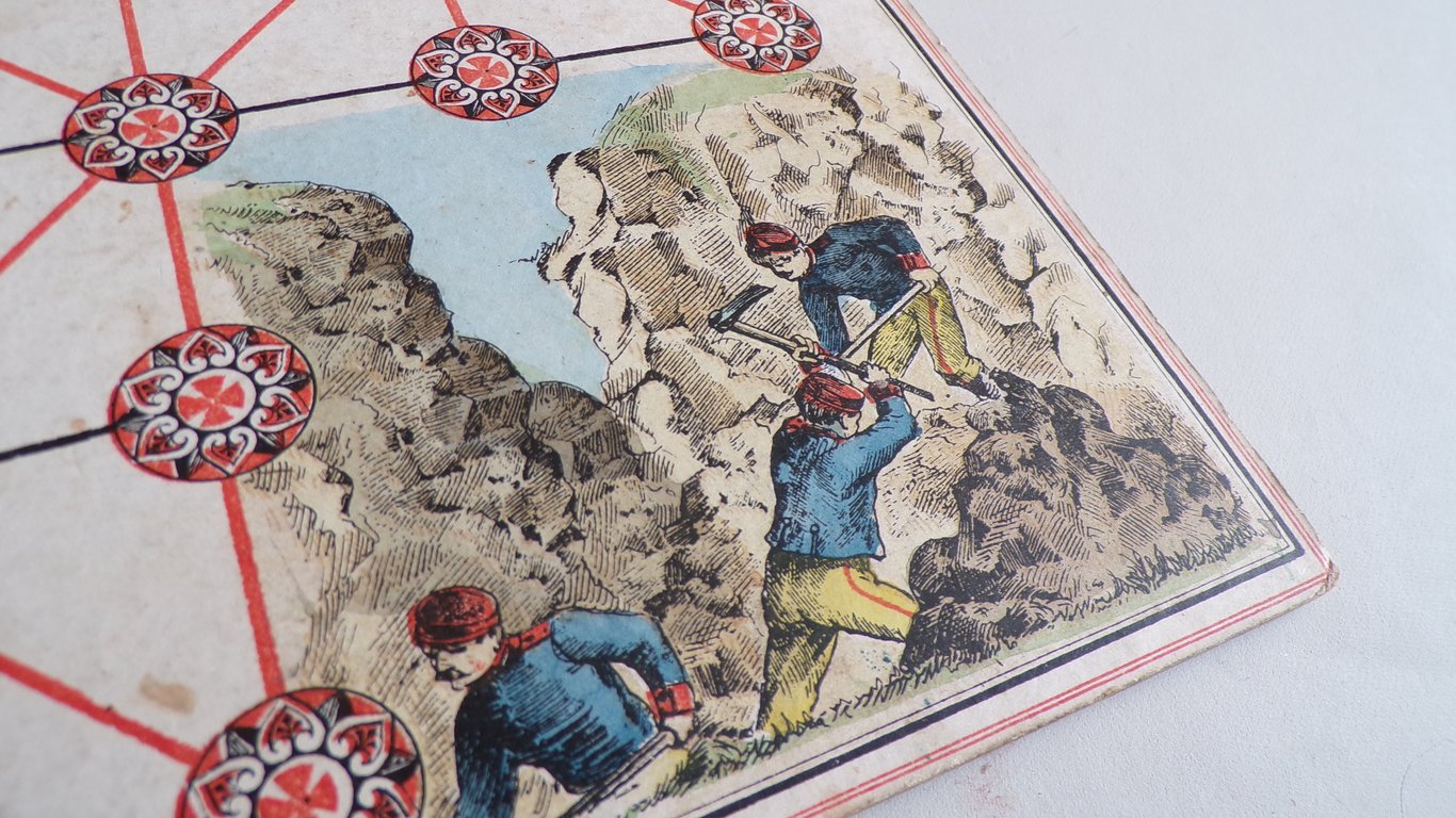 Rare 1870s German Military Siege Game