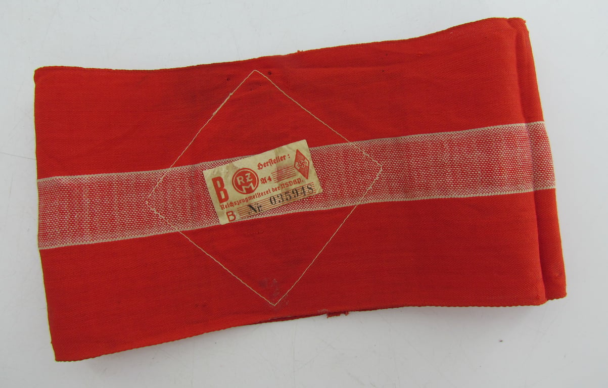 Hitler-Jugend Member's Armband with RZM Tag