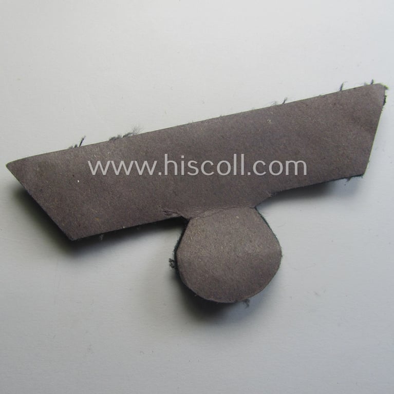 Superb, WH (Heeres) officers'-pattern visor-cap-eagle (ie. 'Adler für Offiziers-Schirmmütze') being a neatly hand-embroidered example of the: 'Extra Qualität'