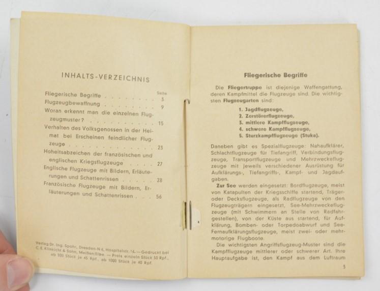 German RLM Airplane Identification Booklet