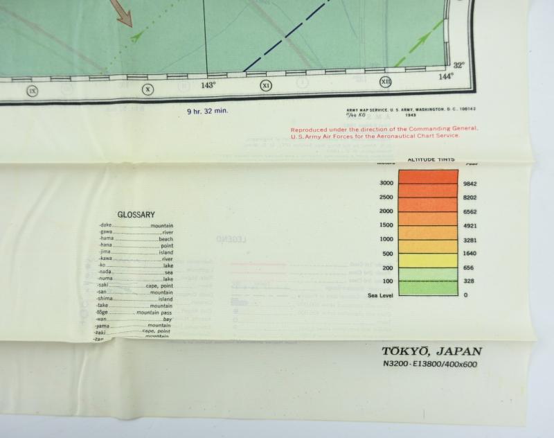 USAAF WW2 Escape Map 'Tokyo/Osaka'