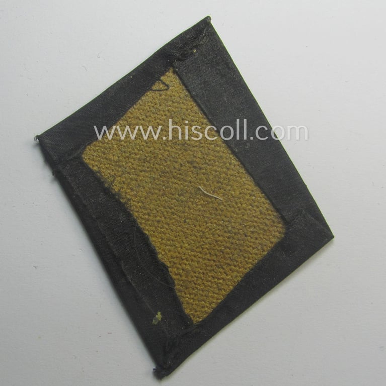 Machine- (ie. neatly 'BeVo'-like!) woven, 'N.S.D.A.P.'- ie. N.S.B.O.-related sleeve-diamond (ie.: 'Ärmelraute') showing an (early pattern): 'N.S.B.O.'-device as was worn by (early-period!): 'N.S.D.A.P.-pol. Leiter o. Amtswalter'