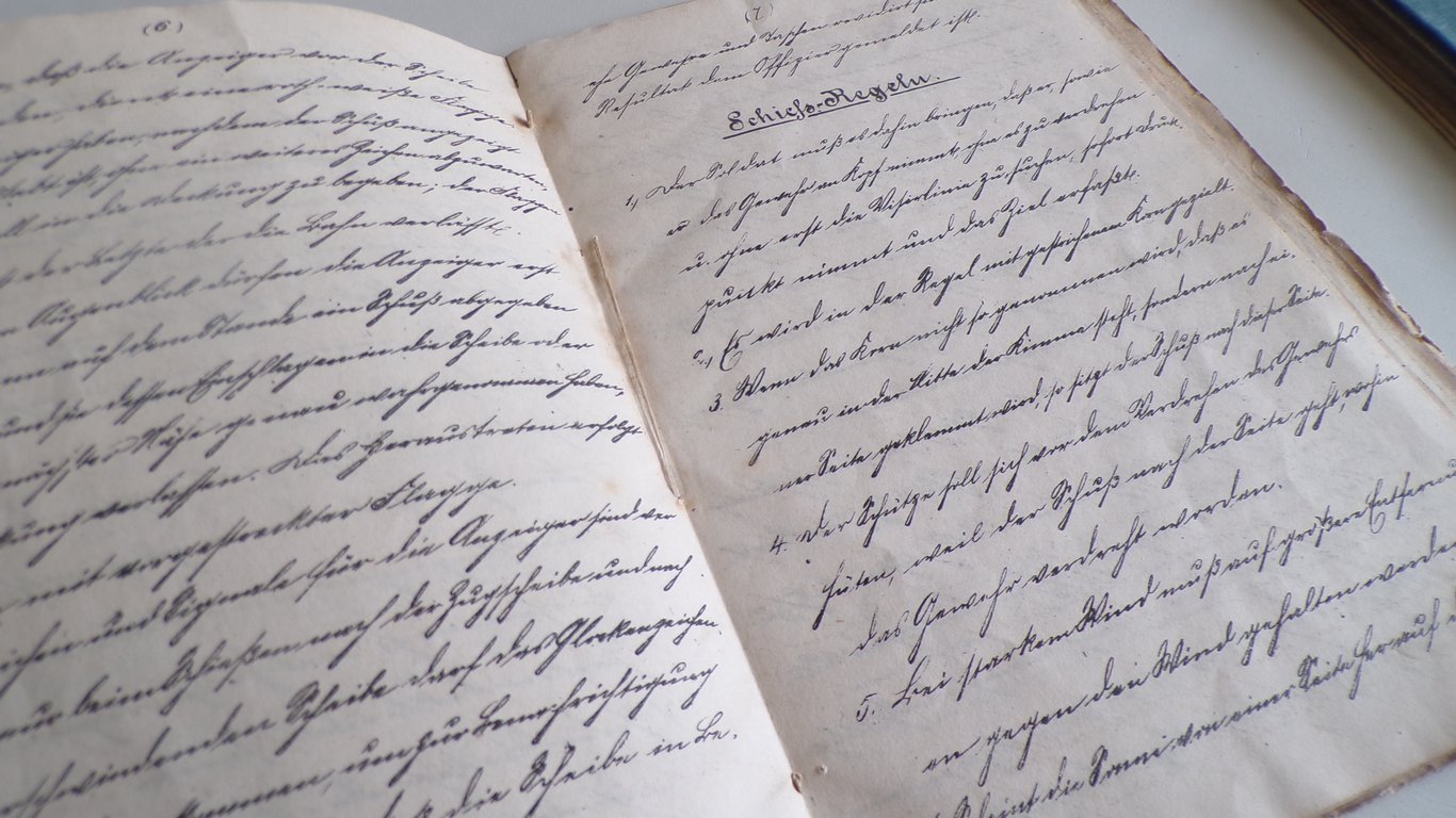 Soldbuch and shooting book 1874