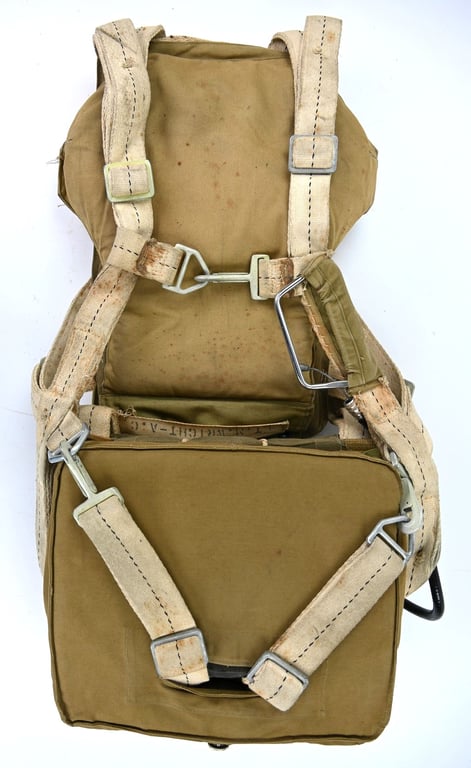 USAAF WW2 Named AN6510-1 Seat Parachute Harness Assembly