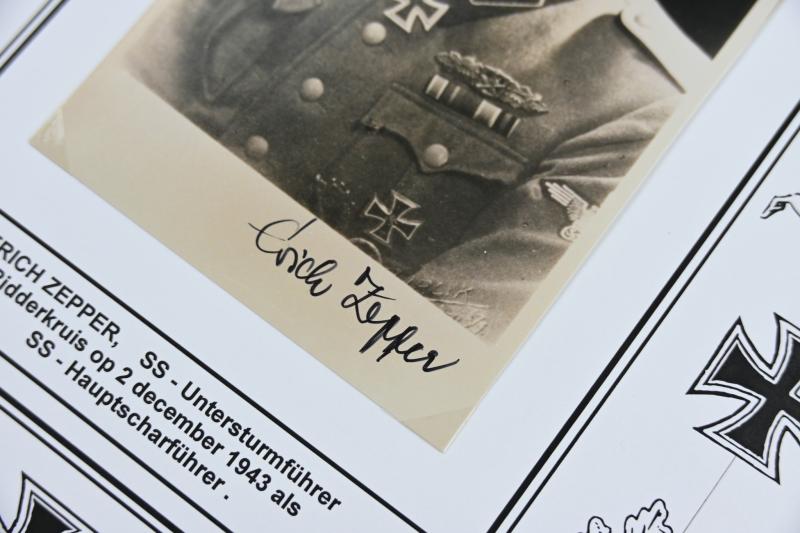 Signature of Waffen-SS KC Recipient 'Erich Zepper'