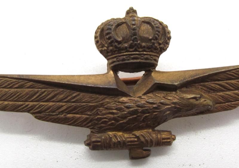 Original Italian Regia Aeronautica Pilot Badge – Kingdom of Italy (Fascist Period, 1920s–1943)