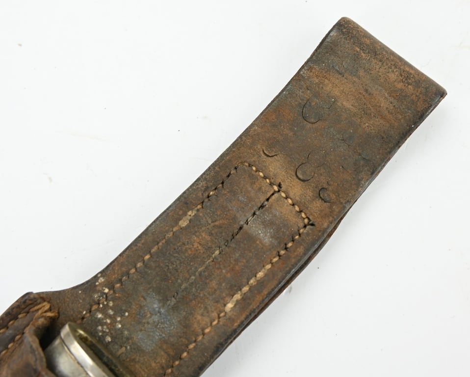 German Police Stag Handled Dress Bayonet with Frog
