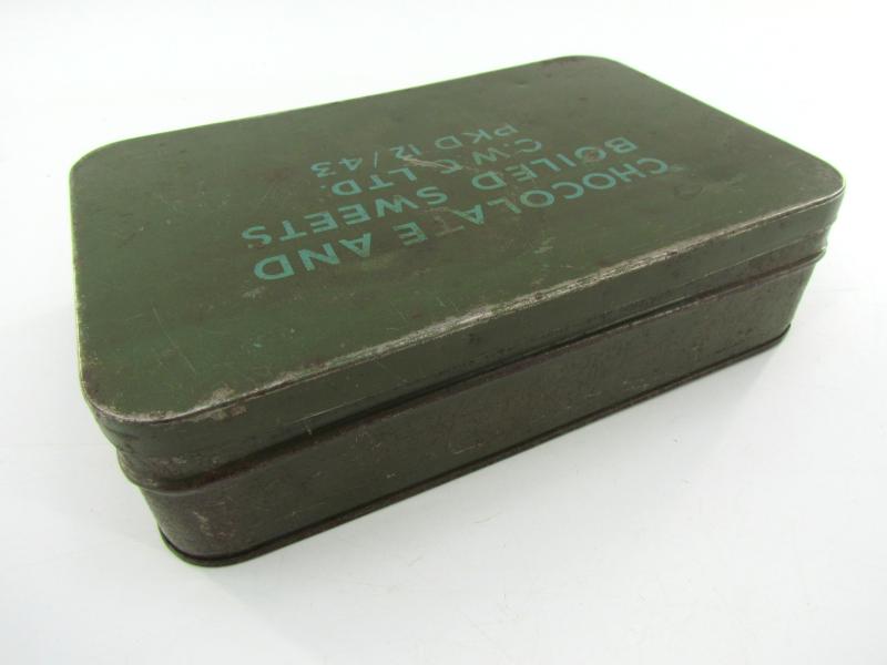 British WWII 'Chocolate and Boiled Sweets' Ration Tin ( Large version )