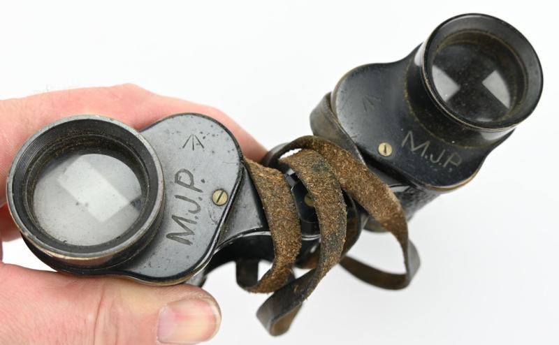 British WW2 Blanco Binocular Case with Bino