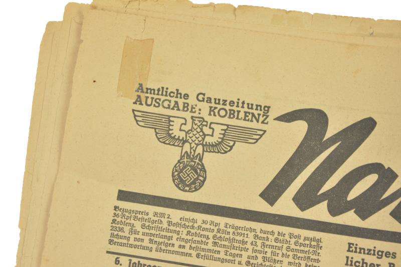 German Third Reich Newspaper 'Nationalblatt'