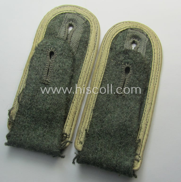 Moderately used pair of typical later-war-period- (ie. 'M44'-pattern) WH (Heeres) NCO-type shoulderstraps as was intended for usage by a: 'Feldwebel eines Infanterie-Rgts.'