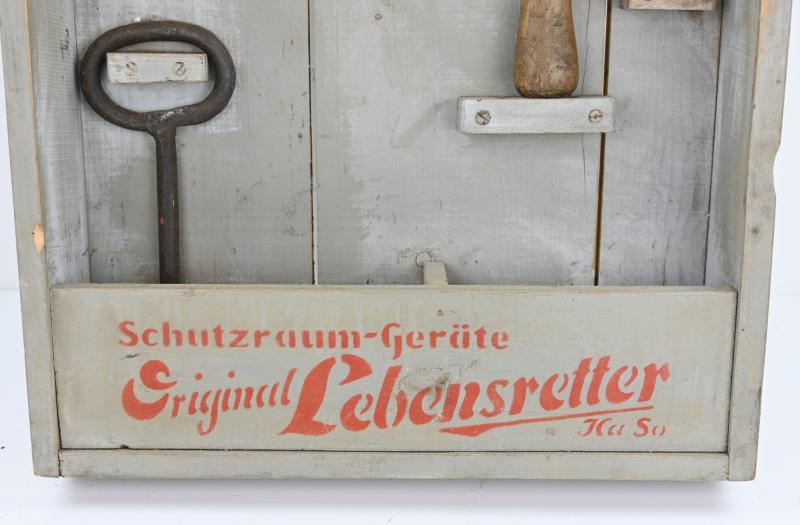 German Luftschutz-Raum Escape Set in Frame