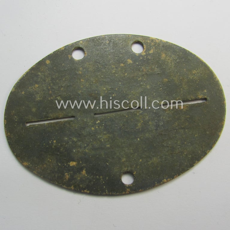 Zinc-based, 'Zollgrenzschutz'-related ID-disc bearing the clearly stamped unit-designation that reads: 'Zollgrenzschutz Königsberg - Pr. für Oberfinanzpräsident Ostpreussen' and that comes as issued and/or worn