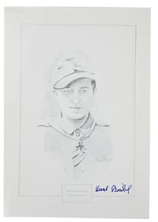 Signature of Wehrmacht Heer KC Recipient 'Kurt Bischof'
