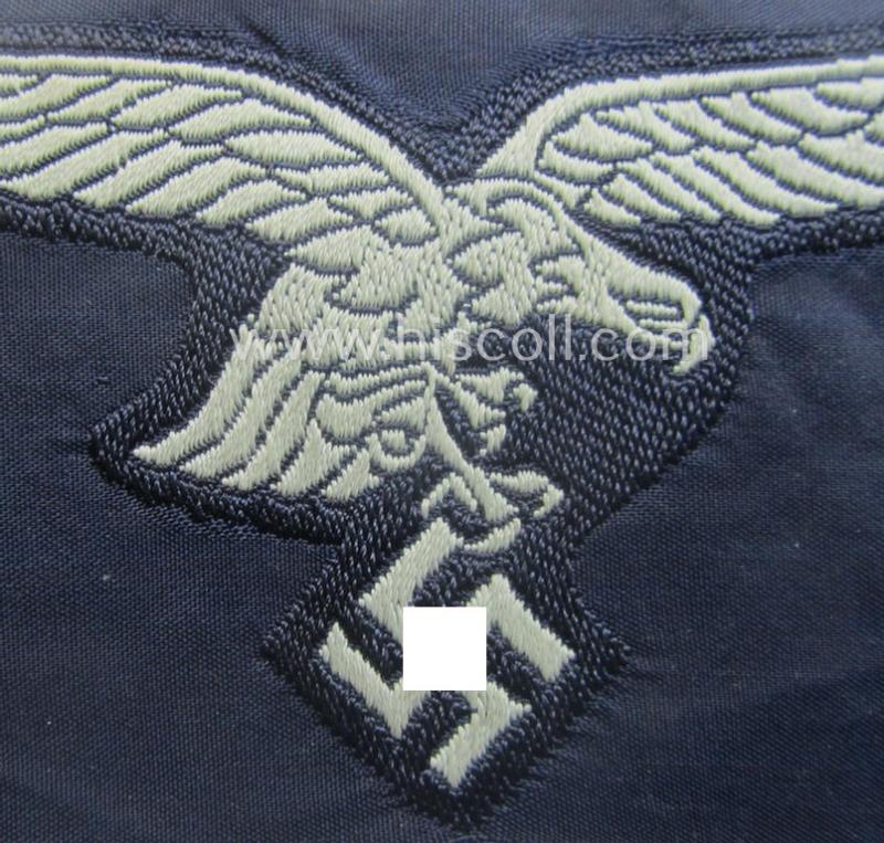 'Standard-issue'-pattern and neatly ('BeVo'-) woven, WH (Luftwaffe) enlisted-mens'- (ie. NCO-) type breast-eagle that comes in a 'virtually mint- ie. unissued', condition