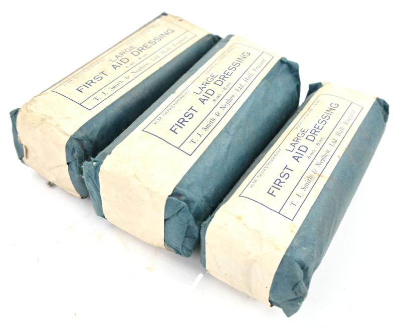 British WW2 Large First Aid Dressing Set