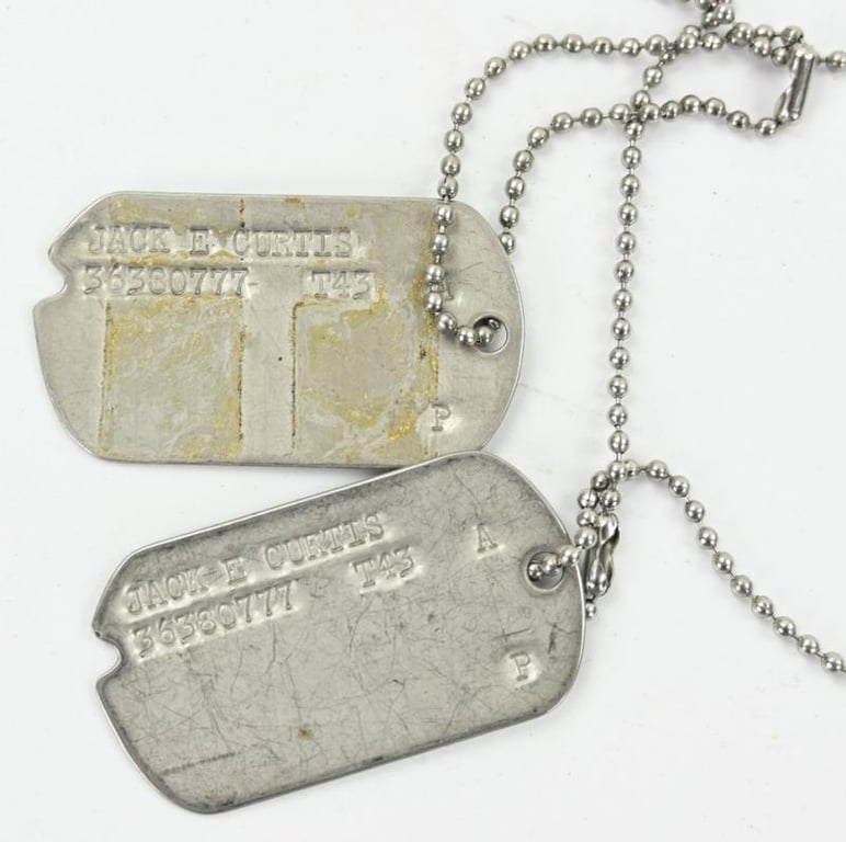 USAAF WW2 Dog-Tag Set 'Jack E. Curtis'