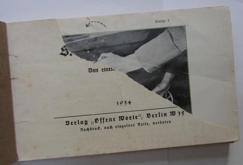 Attractive - and not that easily found! - smaller-sized WH instruction-booklet entitled: 'Das indirekte Richten der schweren Machinengewehre'